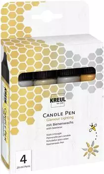 Kreul KREUL 49756 Candle Pen 4er Set Glamour Lighting