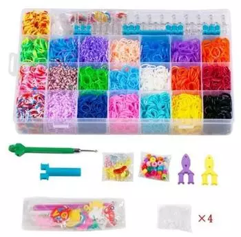 Vedes Van Manen Bastelset Loombox 5600 Gummibänder mit Zubehör mehrfarbig