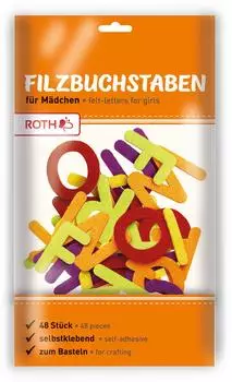 Roth Filzbuchstaben selbstklebend M&auml;dchen