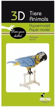 Fridolin 3D Papiermodell Papagei