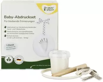 Gr&uuml;nspecht Baby-Abdruckset f&uuml;r Hand und Fu&szlig;