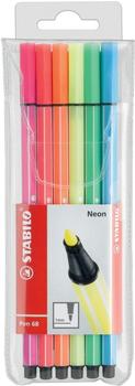 STABILO Pen 68 neon 6er Kunststoffetui