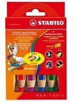 Stabilo 8806, STABILO woody 3 in 1 Buntstifte farbsortiert, 6 St.