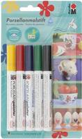Marabu Porzellanstifte 012300080 Porcelain Painter, Grundfarben sortiert,