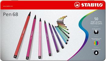 STABILO Pen 68 50er Metalletui 46 Farben