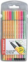 Stabilo EO8868/10-1, STABILO point 88 und pen 68 Malset farbsortiert, 10 St.