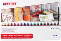 Edding 1300-40S, Edding Faserschreiber Color Pen Set sortiert 2mm 40 St 40 St&uuml;ck,