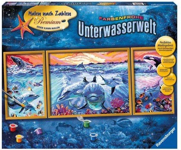 Ravensburger Malen nach Zahlen Premium Farbenfrohe Unterwasserwelt