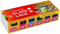 KREUL Glanzfarben Basis Acrylfarben farbsortiert, 6 St. 6 st. farbsortiert
