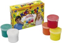 KLECKSi Basic Maxi - 6 Farben in Dosen farbl. sortiert a 150 g