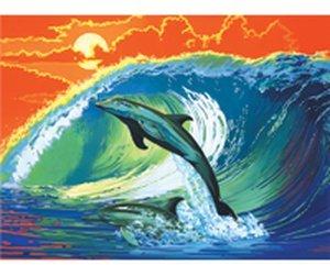 Royal & Langnickel Malen nach Zahlen Leinwand Springende Delfine (PCL6)