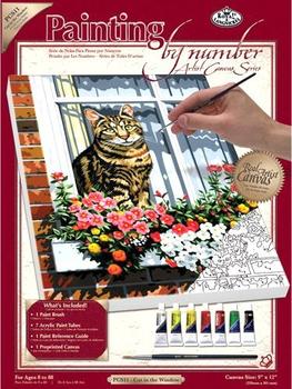 Royal & Langnickel Malen nach Zahlen Leinwand Katze im Fenster (PCS11)