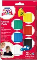 FIMO 8032 01, FIMO kids Modelliermasse-Set Colour Pack "basic", 6er Set