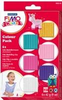 FIMO 8032 02, FIMO kids Modelliermasse-Set Colour Pack, 6er Set