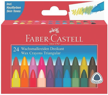 Faber-Castell Wachsmalstifte dreikant 24er Kartonetui