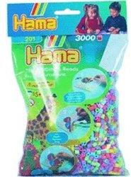 malte haaning Plastic Hama Perlen 3000 Stück - pastellfarben