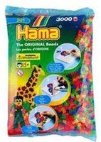 Hama-Perlen B&uuml;gelperlen 201-51 Neon-Mix, &Oslash; 5 mm, 6 Farben sortiert, neon,...