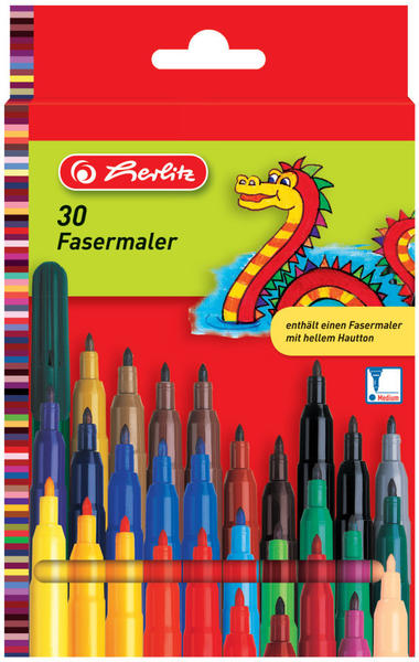 Herlitz Fasermaler 30er LB-Farben
