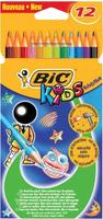 BIC 907832-12, Farbstiftetui Kids lang BIC 82902912 Evolution VE12
