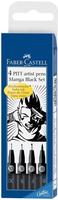 Faber-Castell Tuschestifte Pitt Artist Pen 167132, schwarz, Pinsel- &...