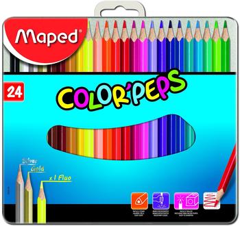 Maped Color'Peps Farbstifte 24er Metalletui