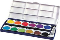 Herlitz 10116655, Herlitz Deckfarbkasten ST12, 12 Farben, aus Kunststoff