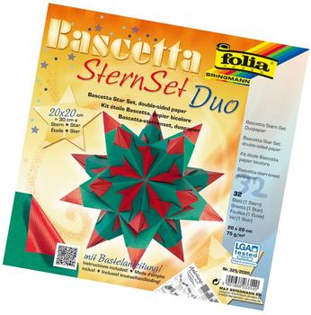Folia Bascetta-Stern Duo rot/grün
