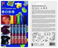 Marabu 0118000000080 - Textil Painter plus, Set Stoffmalstifte f&uuml;r helle und...