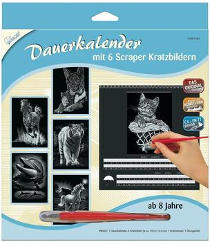 Mammut Spiel & Geschenk Scraper Kratzbild Dauerkalender silber (A30DK2)