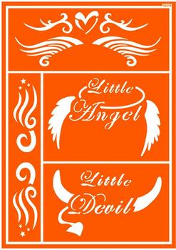 C. Kreul Textil-Schablone Little Angel & Devil