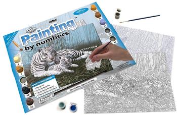 Royal & Langnickel Malen nach Zahlen - Weiße Tiger im Nebel