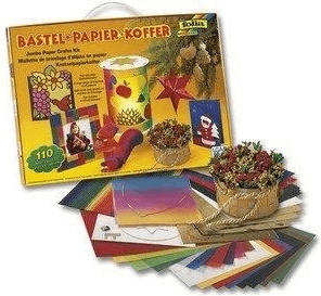 Folia Bastelpapier-Koffer Herbst/Weihnachten 110-teilig