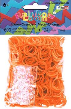 Rainbow Loom Gummibänder 600 Stück neon-orange