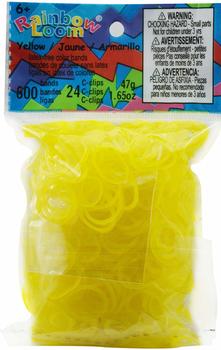 Rainbow Loom Gummibänder 600 Stück Jelly gelb