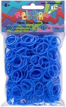 Rainbow Loom Gummibänder 600 Stück neon-blau