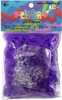Rainbow Loom Gummibänder 600 Stück Jelly lila