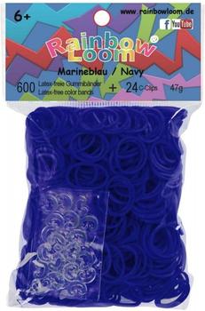 Rainbow Loom Gummibänder 600 Stück Jelly marineblau