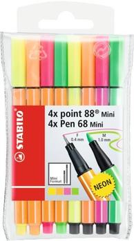 STABILO point 88/Pen 68 neon Mini 8er Etui