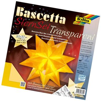 Folia Bascetta SternSet Transparent 115g/m² 30x30cm gelb (814/3030)