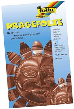 Folia Prägefolie 18,5 x 29,5 cm 3 Bogen kupfer