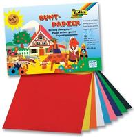 Folia Glanzpapier BASIC nassklebend, 23x25cm, 12 Blatt