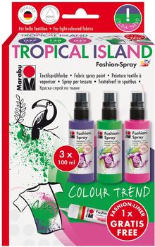 Marabu Fashion-Spray Tropical Island 3 x 100 ml