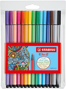 STABILO Pen 68 15er Kunststoffetui
