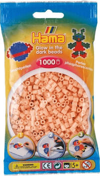 Hama Beutel mit Perlen 1000 Stück Leuchtfarbe Rot (207-56)