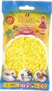 malte haaning Plastic Hama Beutel mit Perlen 1000 Stück Pastell-Gelb (207-43)