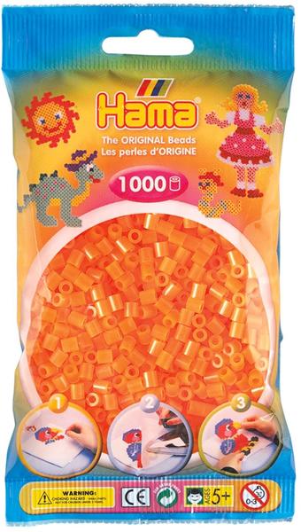 Hama Beutel mit Perlen 1000 Stück Neon-Orange (207-38)
