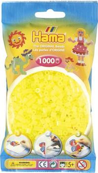 malte haaning Plastic Hama Beutel mit Perlen 1000 Stück Neon-Gelb (207-34)