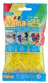 malte haaning Plastic Hama Beutel mit Perlen 1000 Stück Transparent-Gelb (207-14)