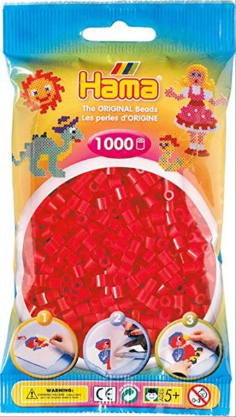 Hama Beutel mit Perlen 1000 Stück rot (207-05)