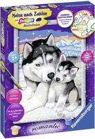 Ravensburger Malen nach Zahlen "Husky Kuss" Made in Europe